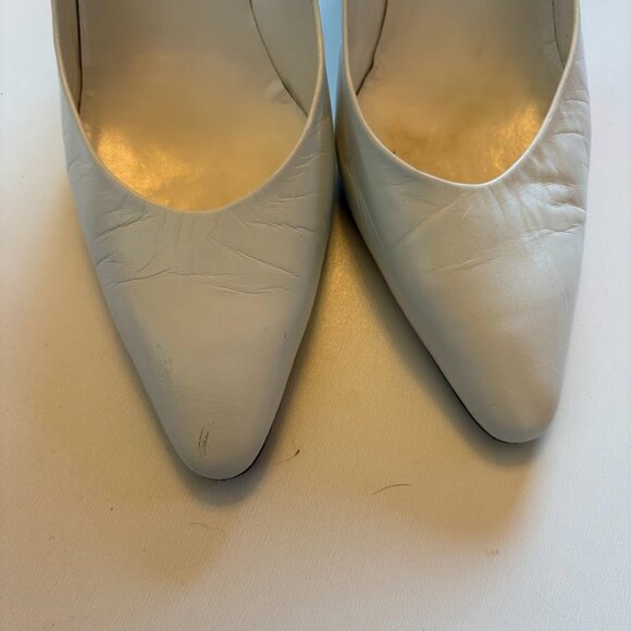 Vintage Gucci High Hell Pump Wedding Bridal Luxury 80s Leather Italy Courthouse - Picture 7 of 10